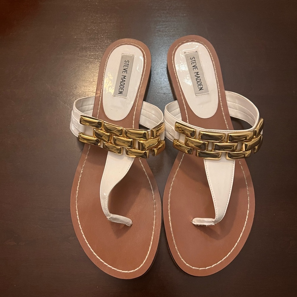 Steve Madden Gold Chain Thong Sandal